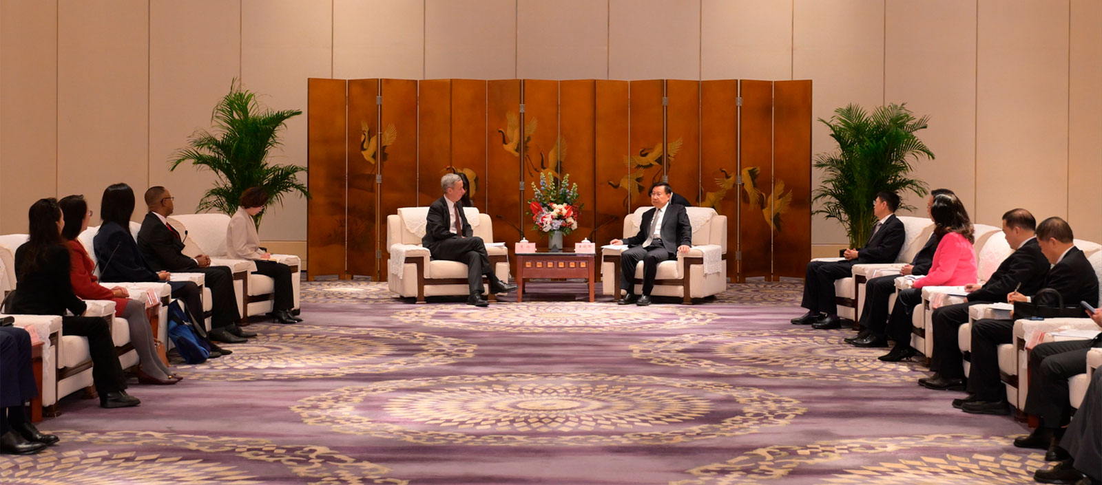 Mr. Wang Xiaohui, Secretary of the CPC Sichuan Provincial Committee meets with USCBC delegation.